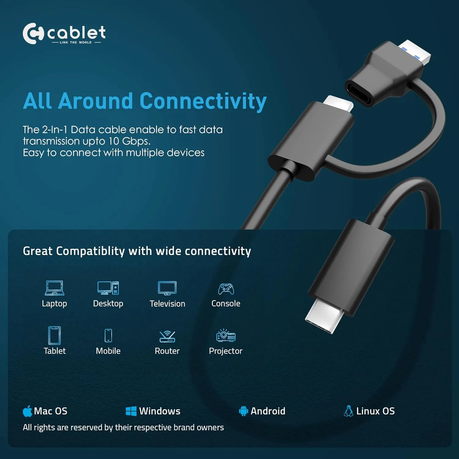 Cablet SSD Casing NVMe Enclosure Type-C (MS902-C3) view 5